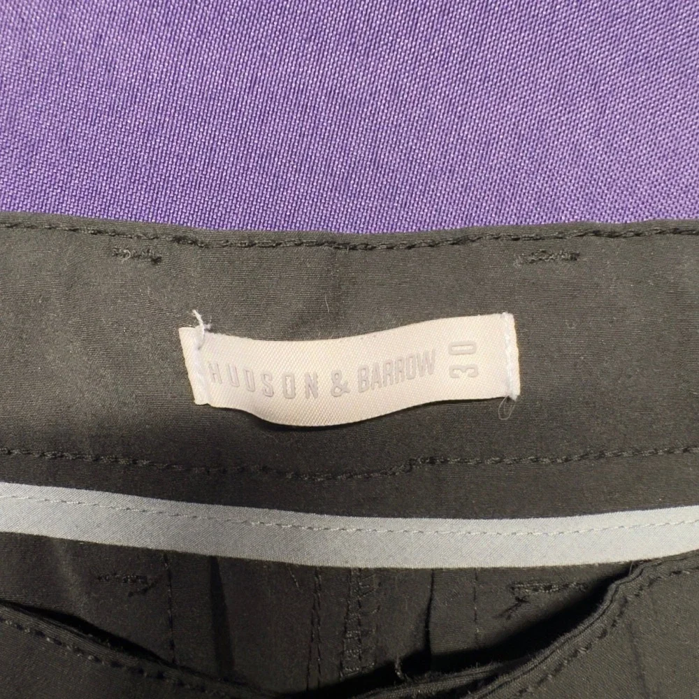 Hudson &‎ Barrows Men's Black Casual Shorts Size 30 Minimalist Clean Fit Basics